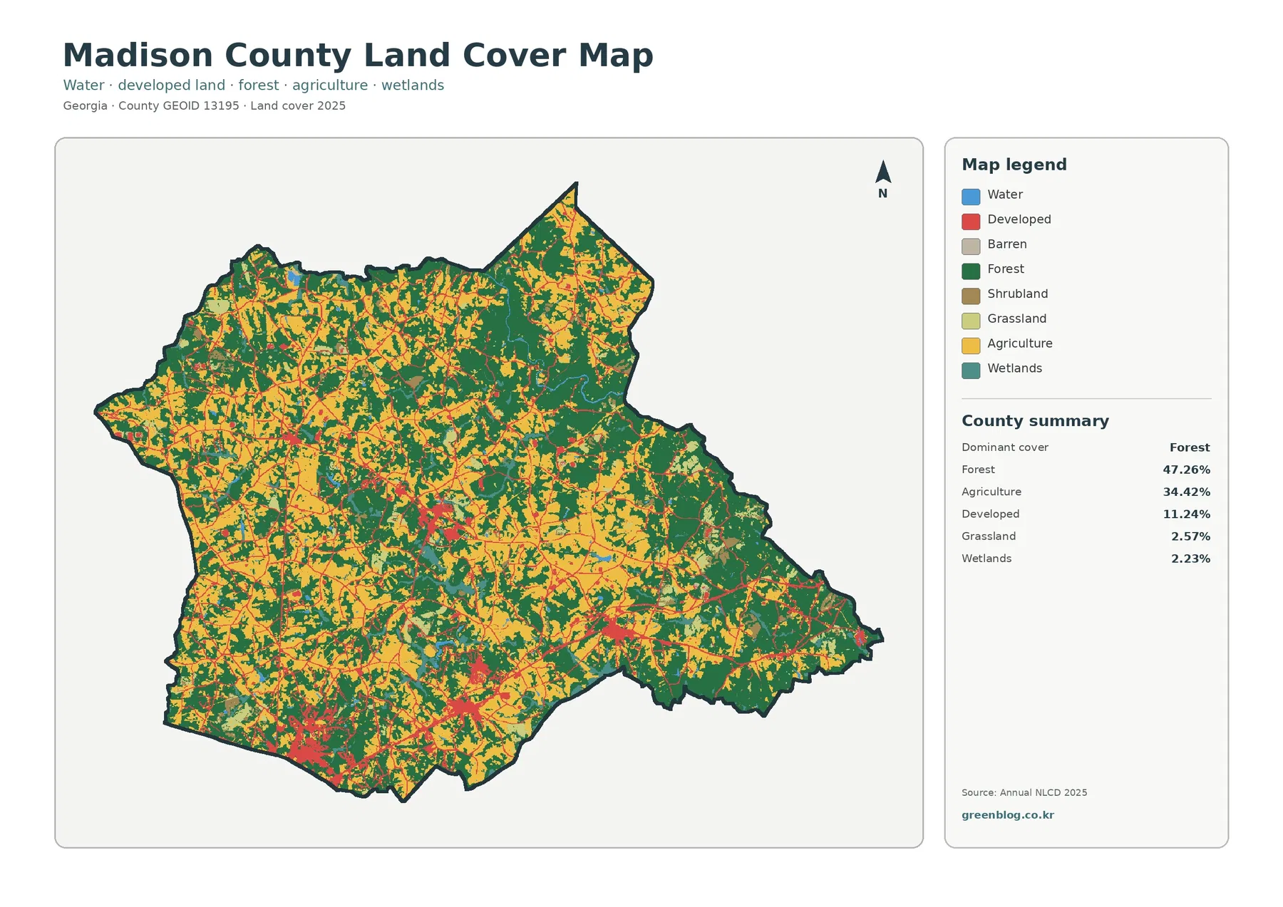 Madison County land cover map featured image