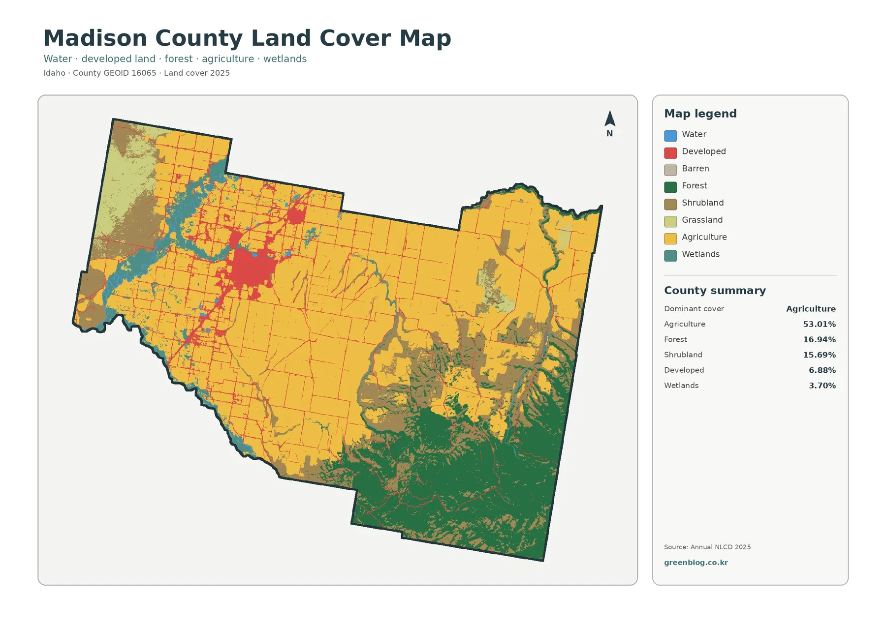 Madison County land cover map