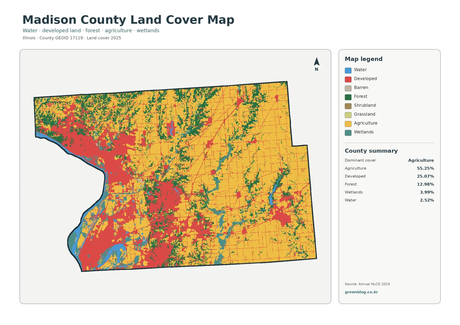 Madison County land cover map featured image