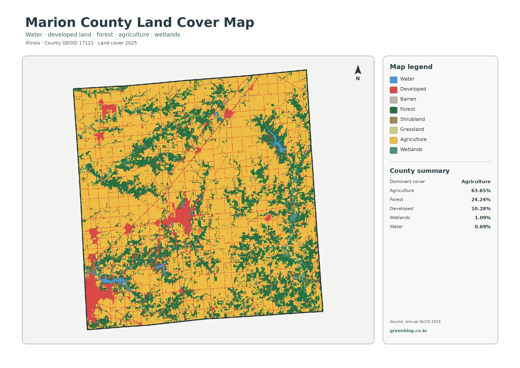 Marion County land cover map