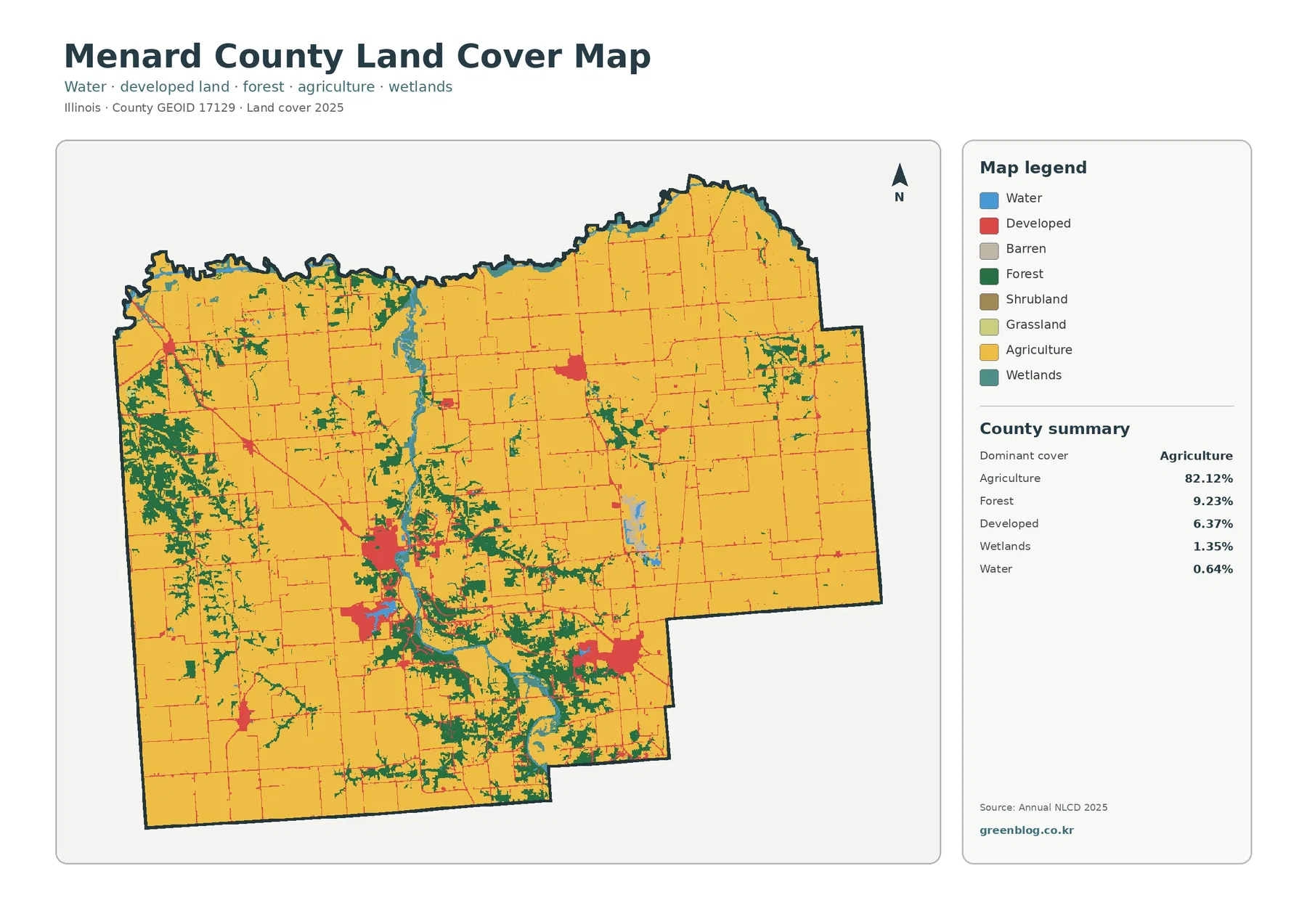 Menard County land cover map featured image