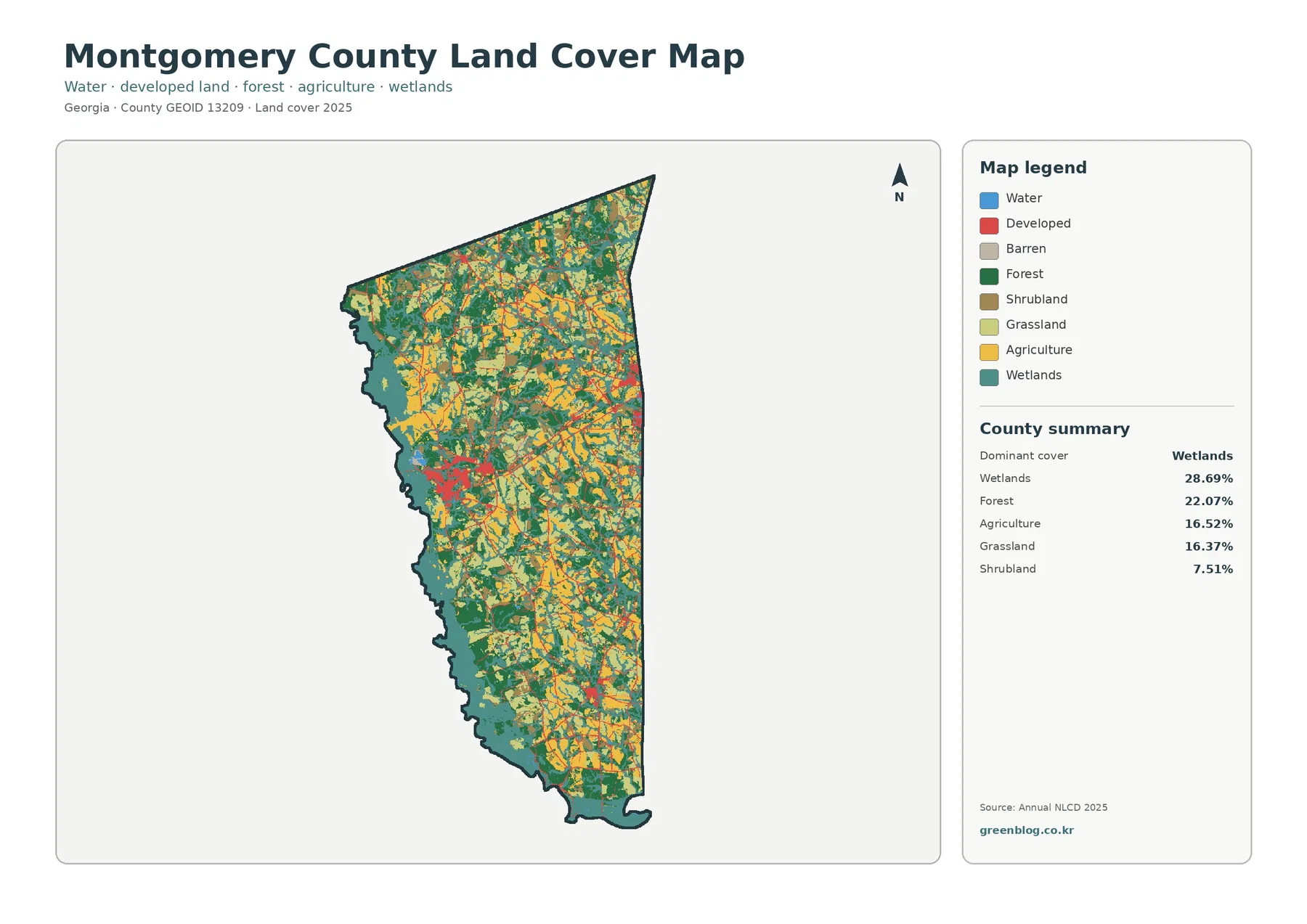 Montgomery County land cover map featured image