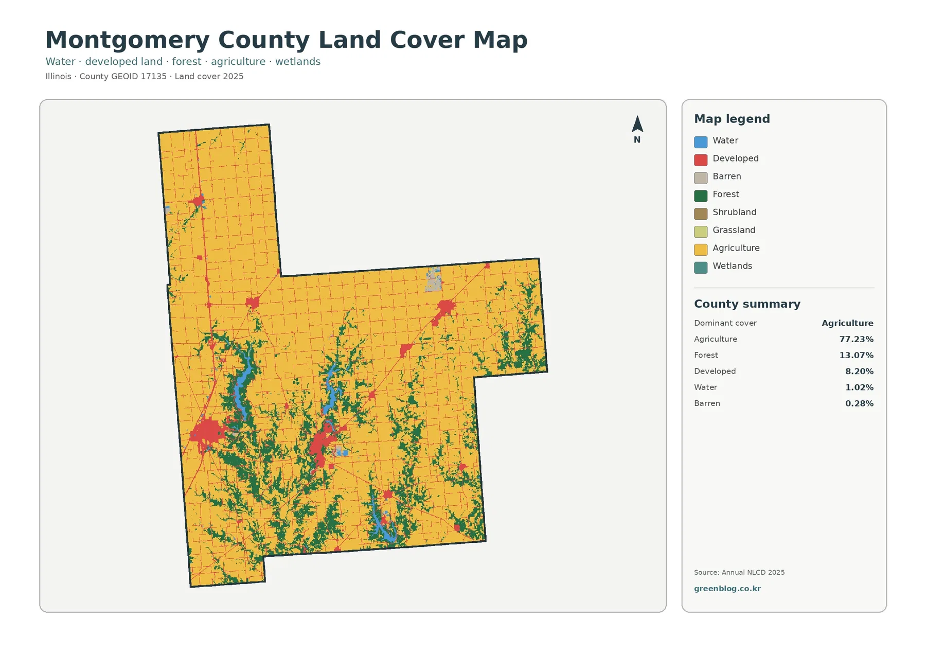 Montgomery County land cover map featured image