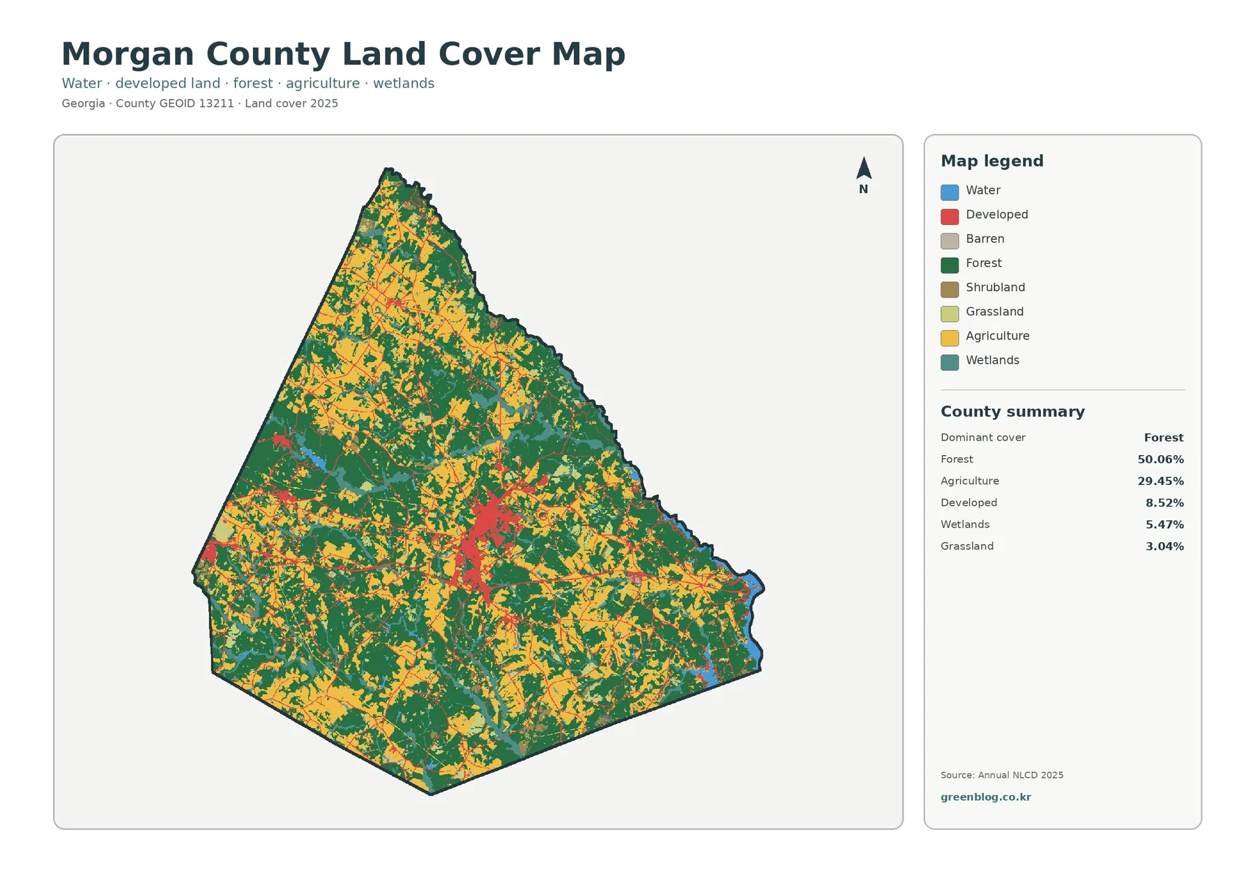 Morgan County land cover map featured image