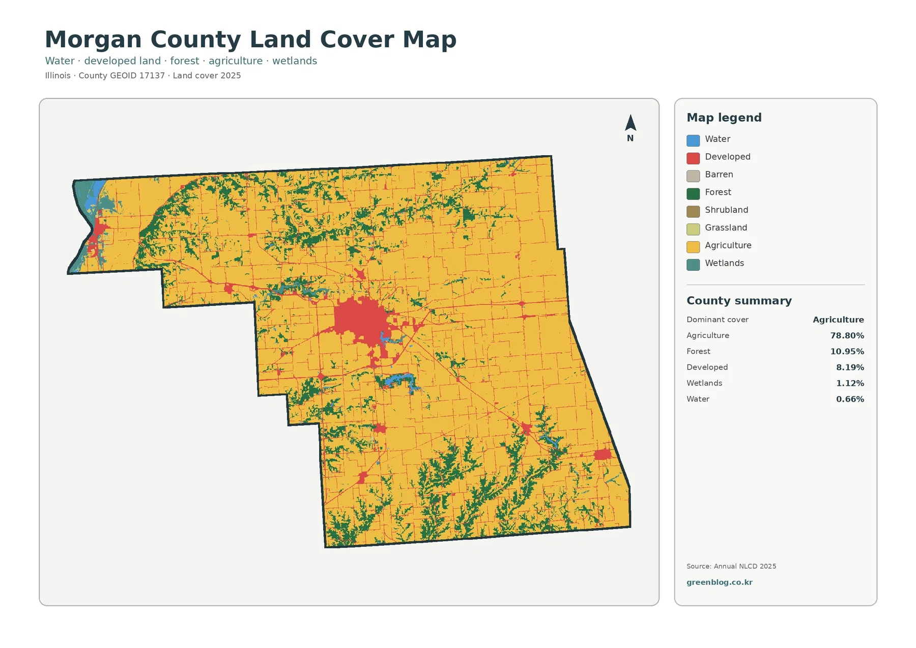 Morgan County land cover map featured image