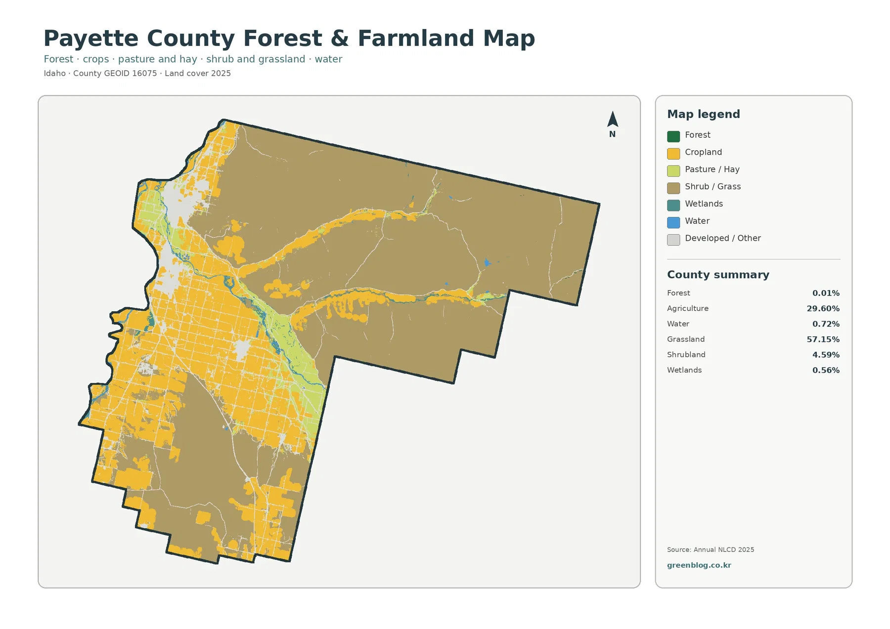 Payette County forest and farmland map