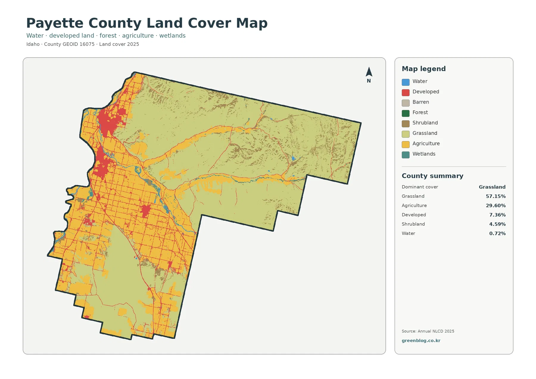 Payette County land cover map