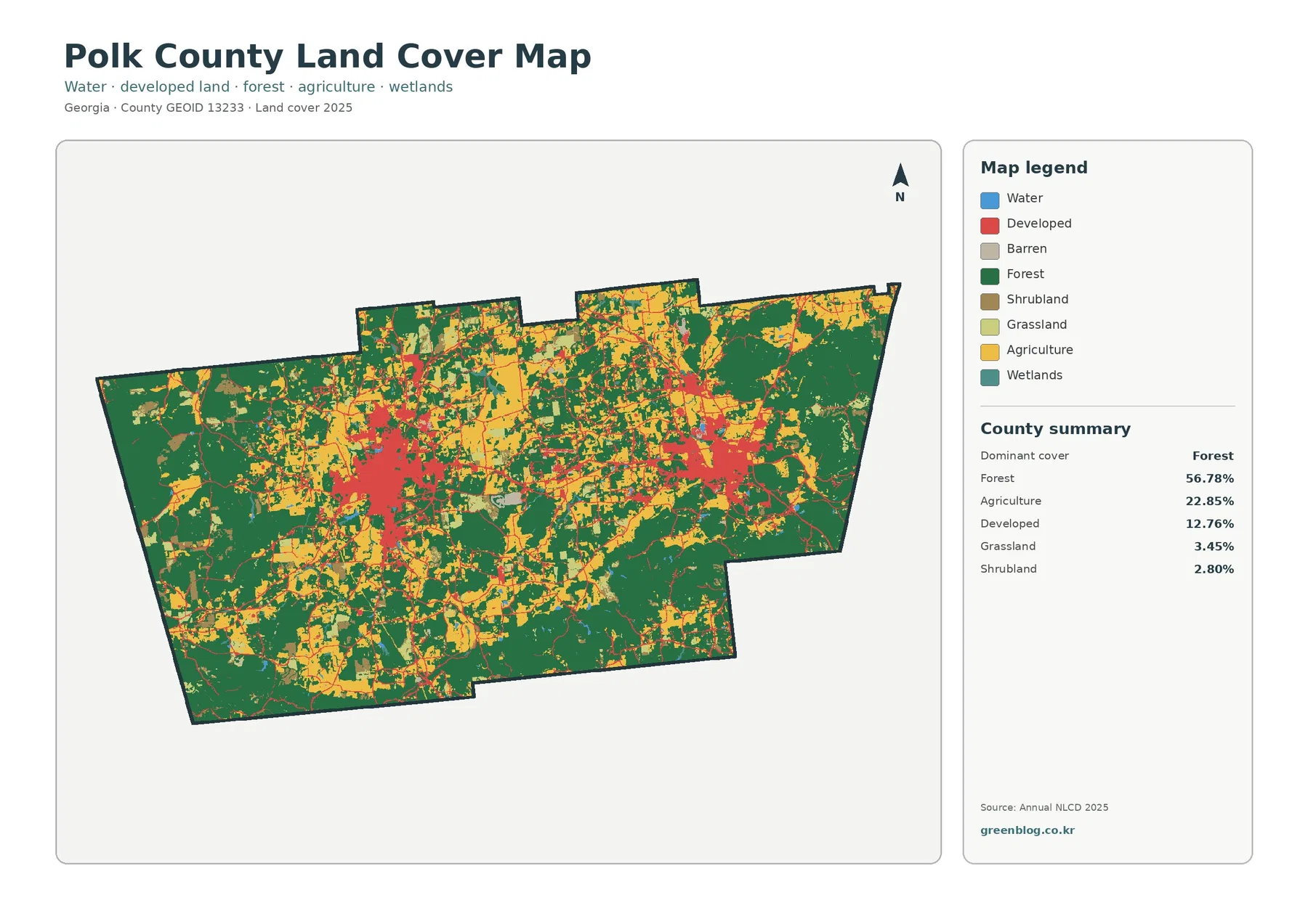 Polk County land cover map featured image