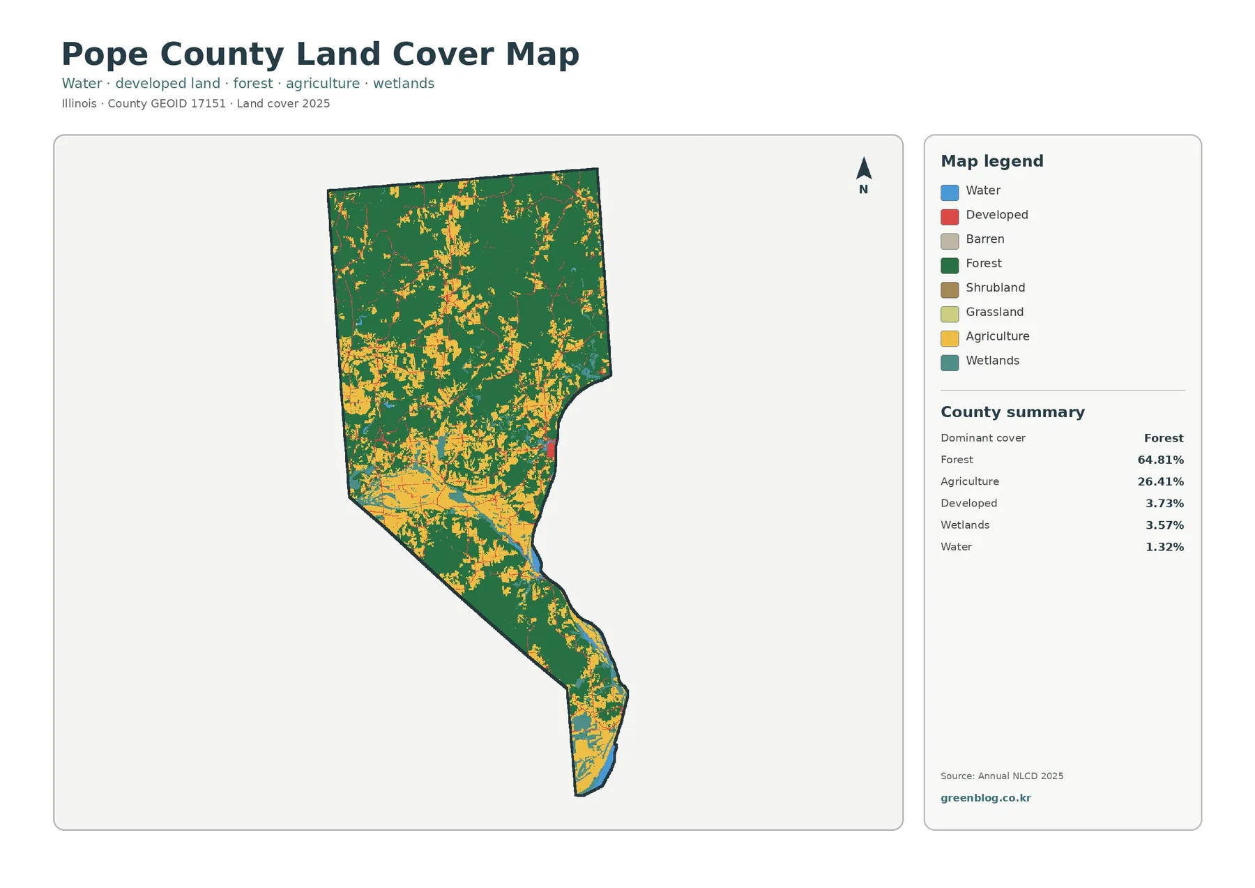 Pope County land cover map featured image