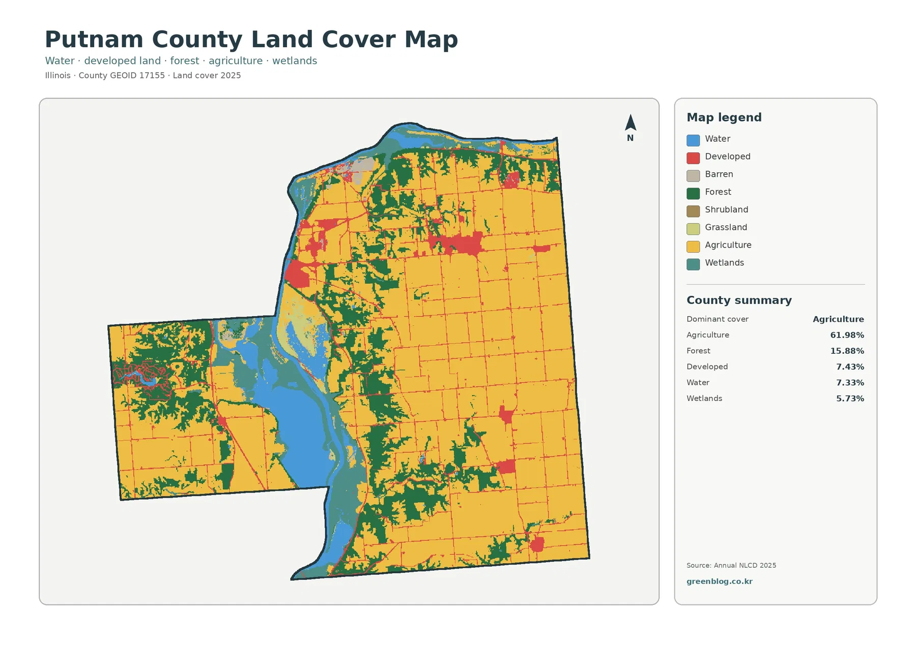 Putnam County land cover map featured image