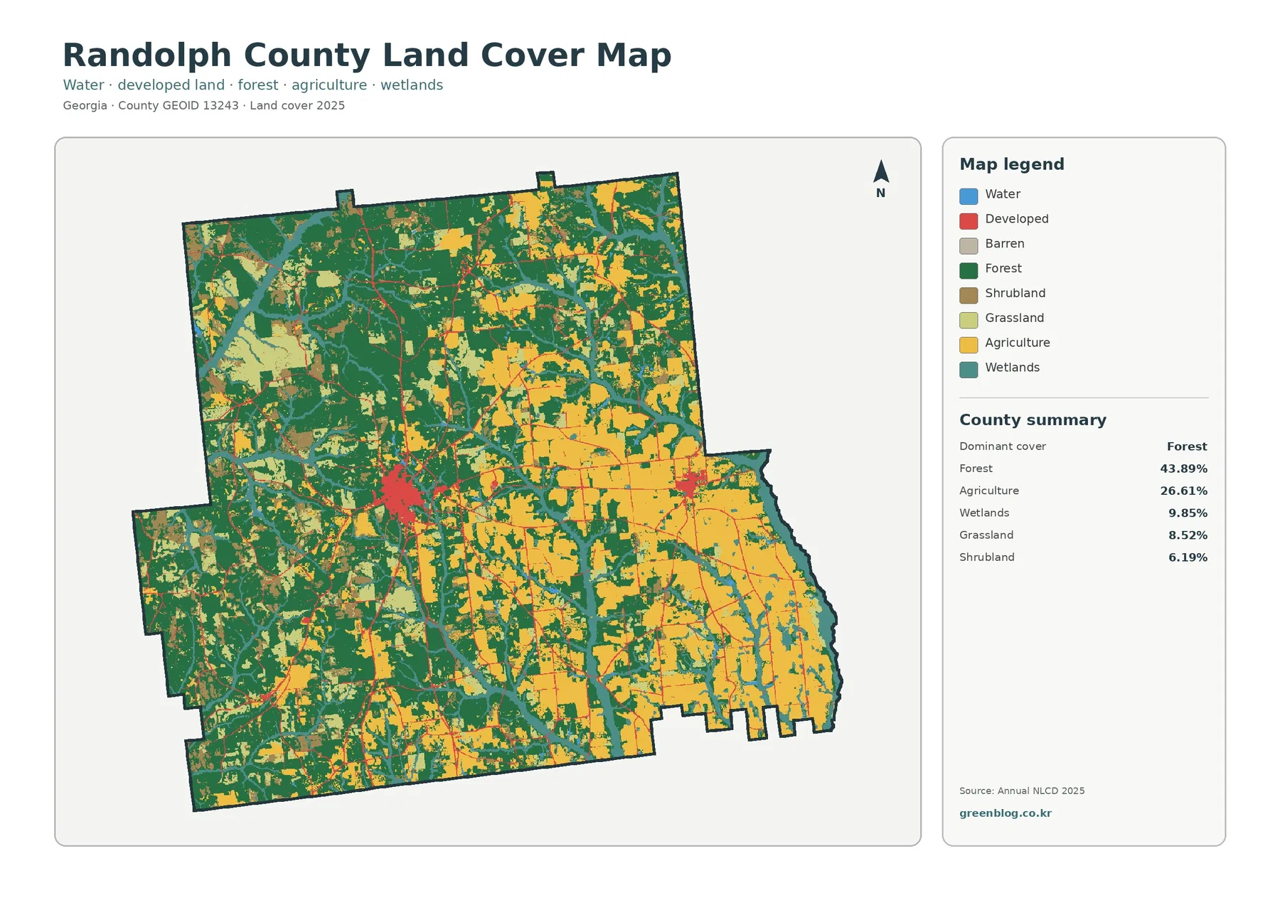 Randolph County land cover map