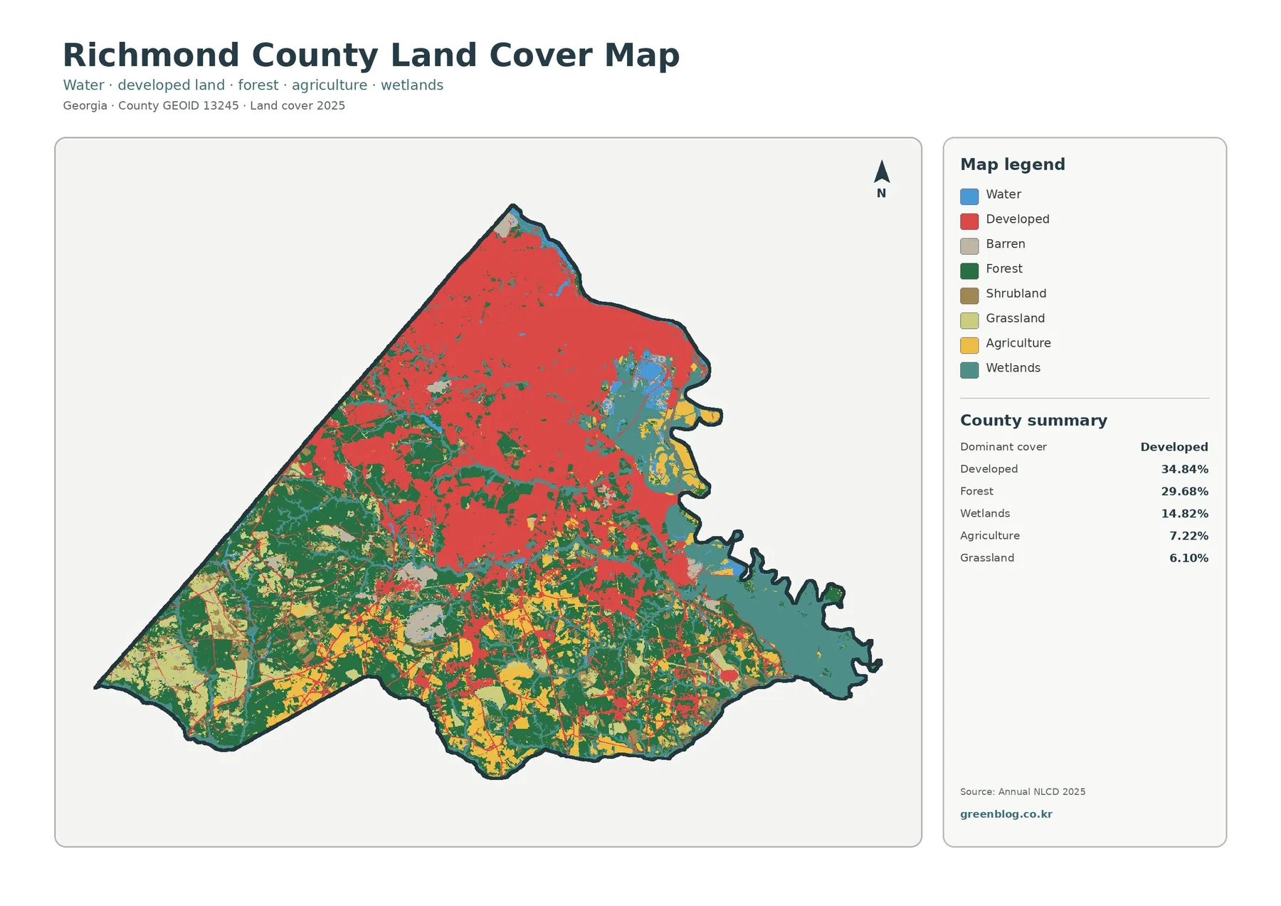Richmond County land cover map