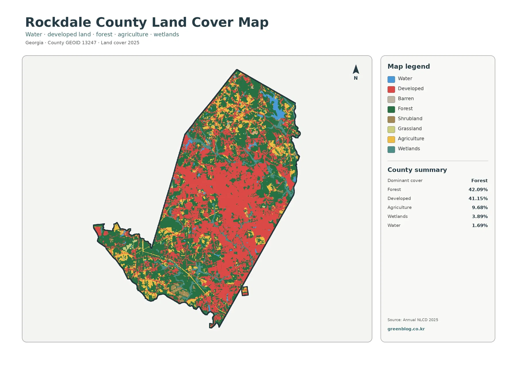 Rockdale County land cover map featured image