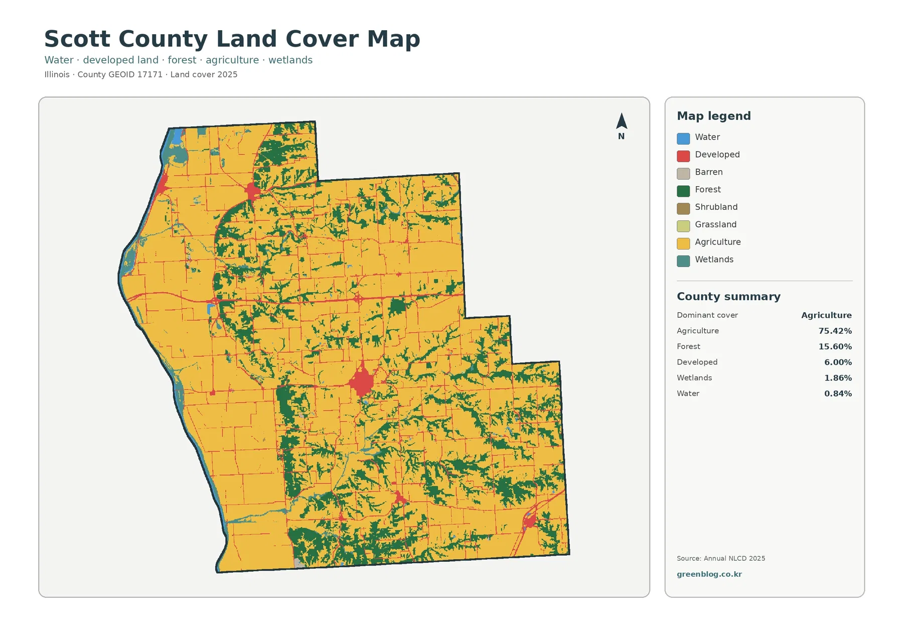 Scott County land cover map