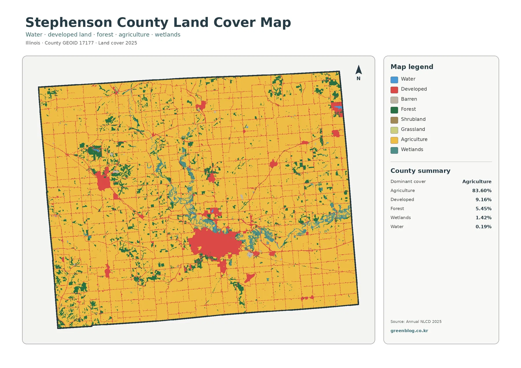 Stephenson County land cover map featured image