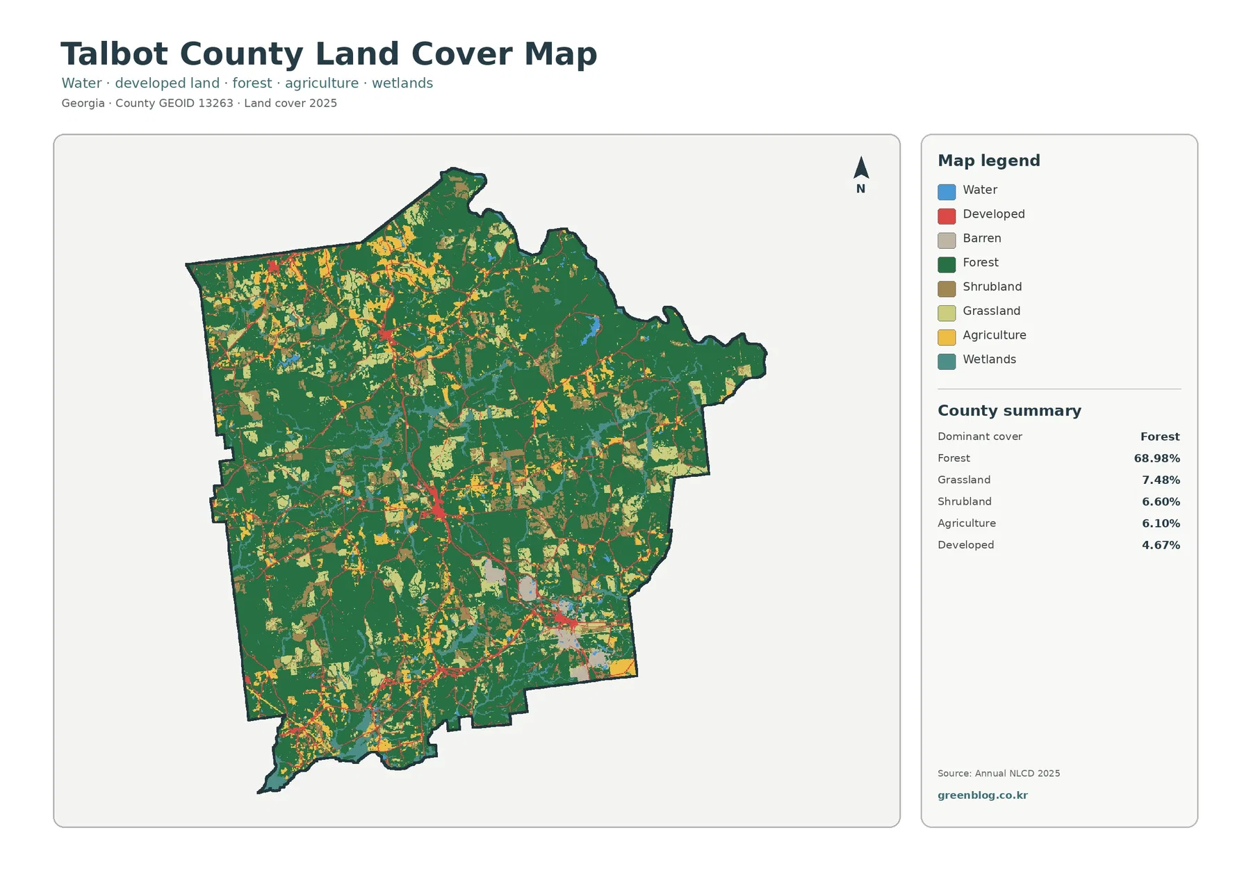 Talbot County land cover map featured image
