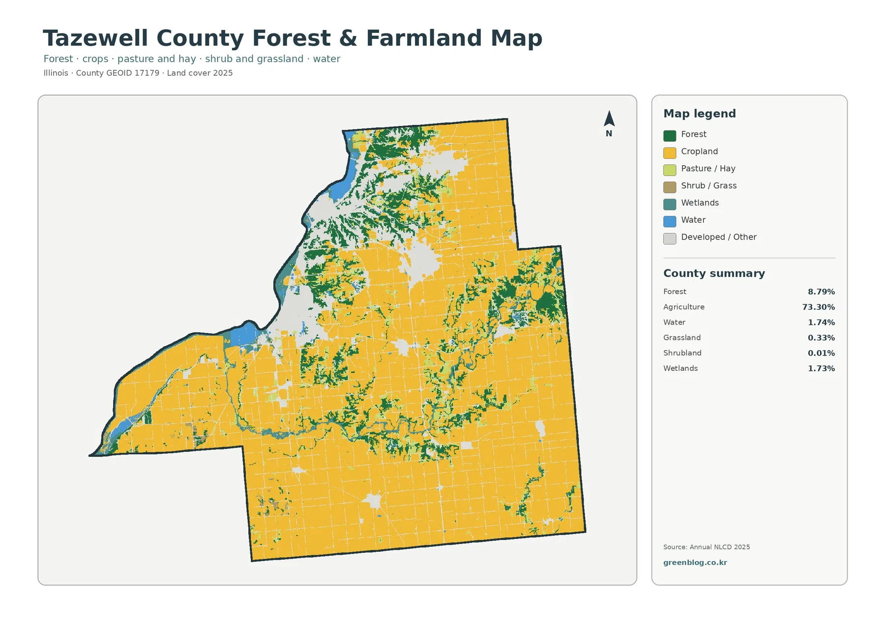 County forest and farmland map