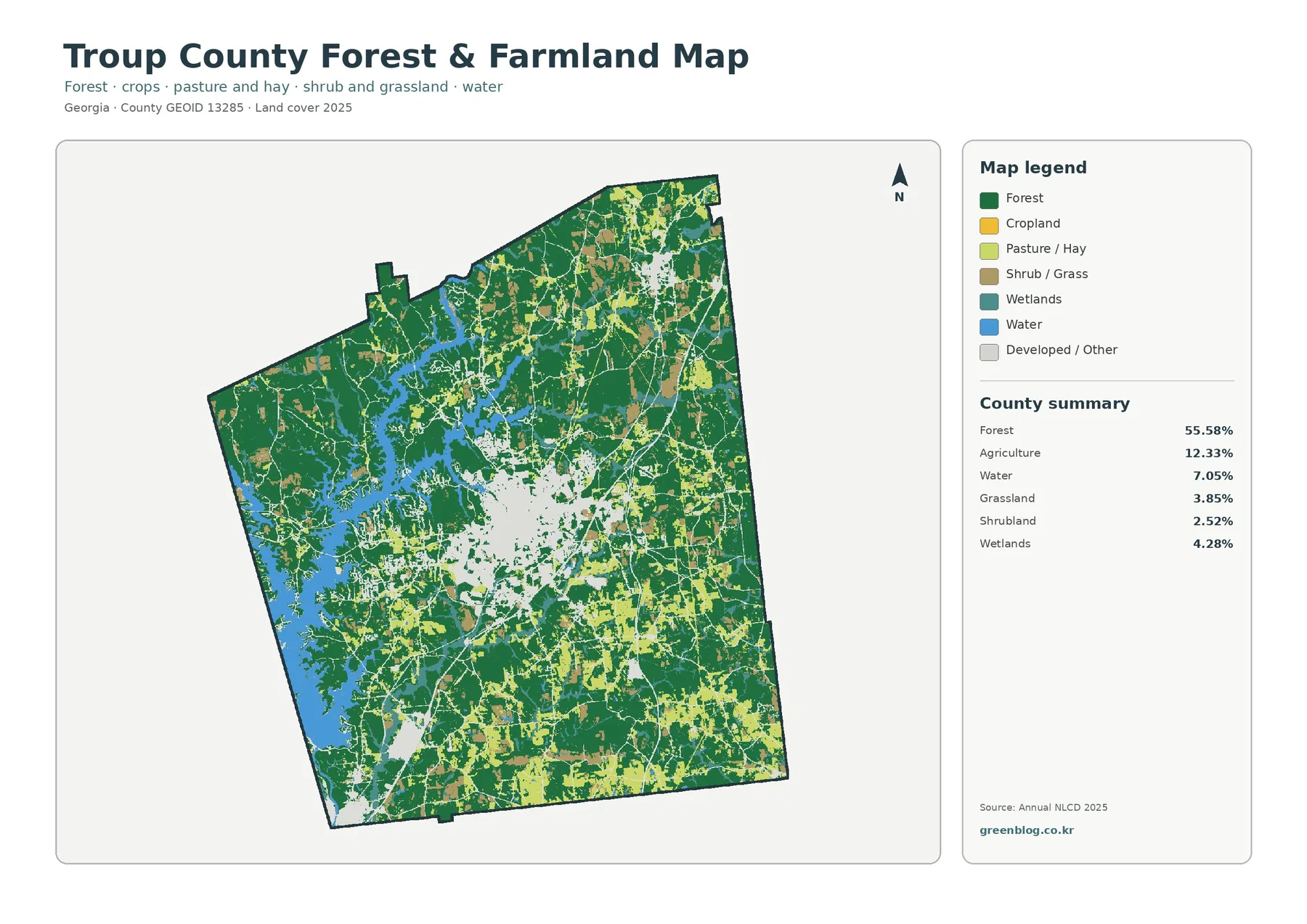 County forest and farmland map