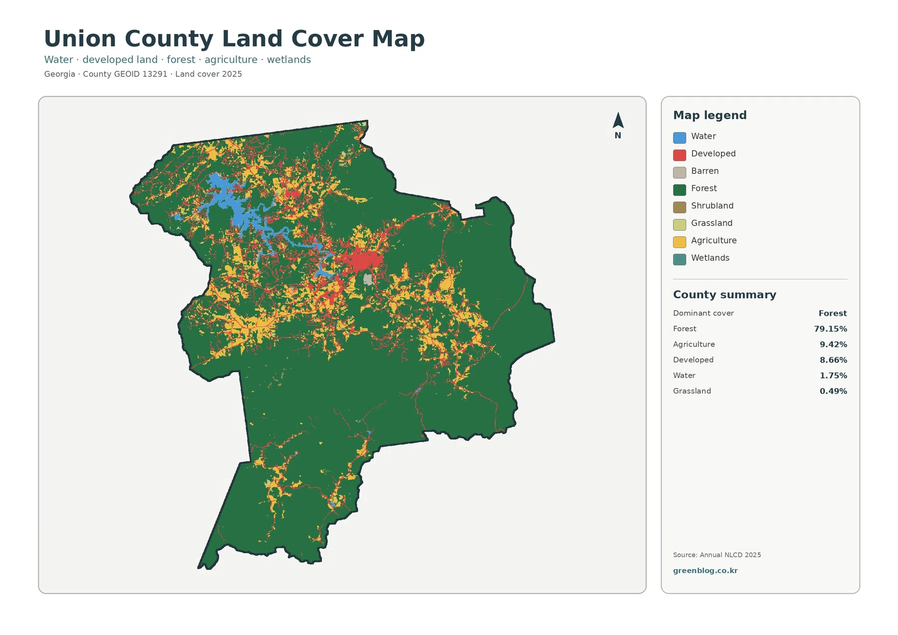 Union County land cover map featured image