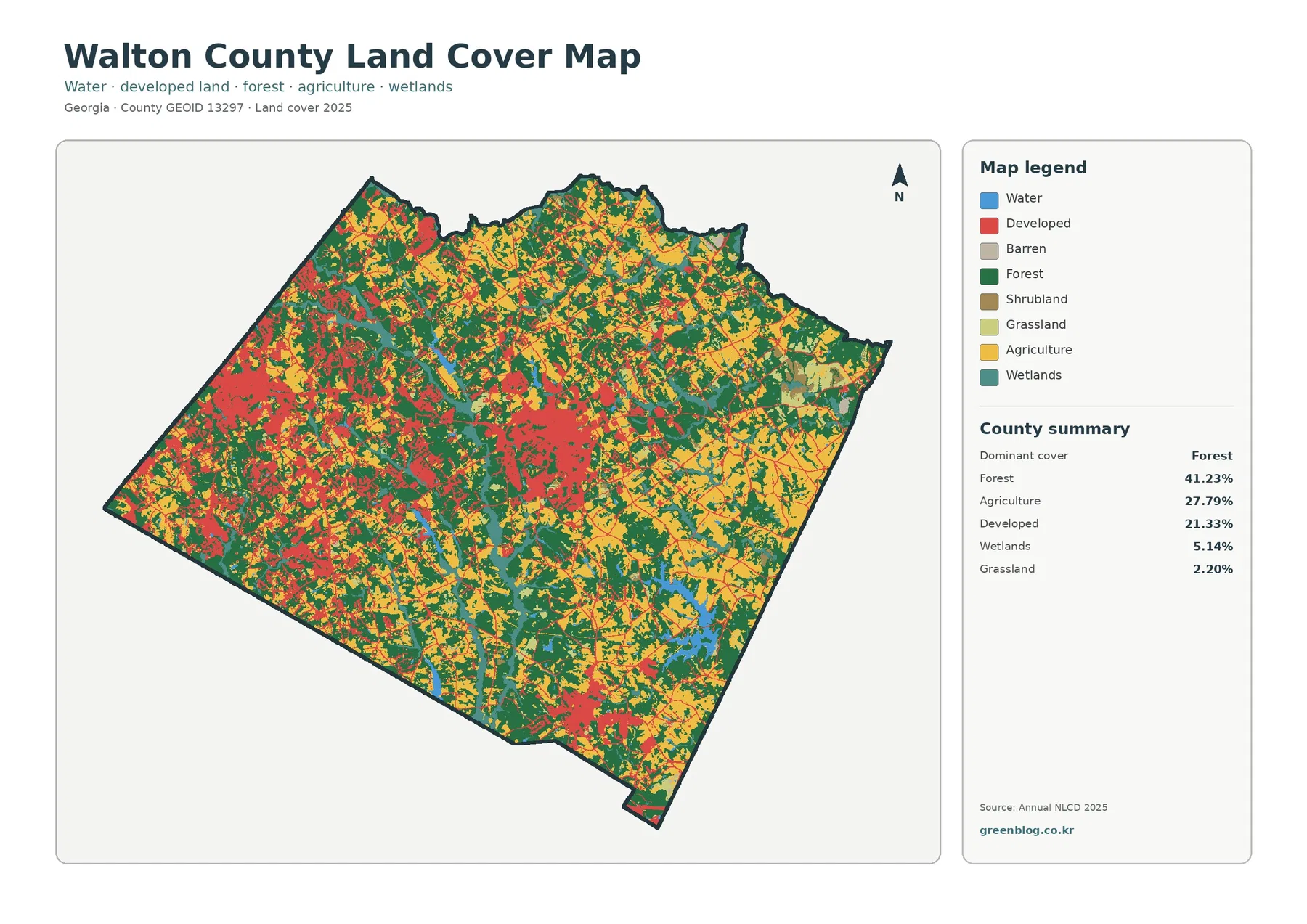 Walton County land cover map featured image