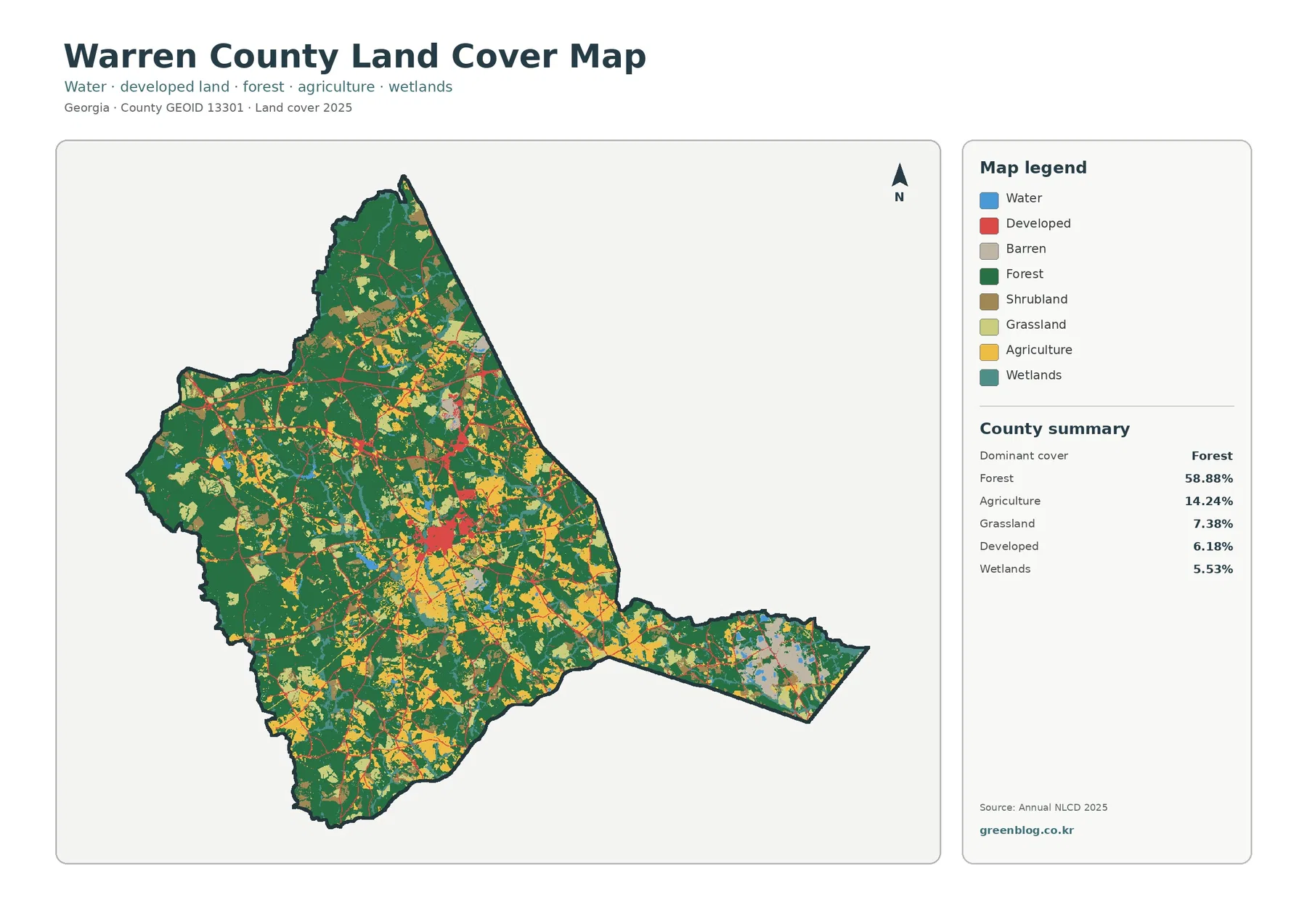 Warren County land cover map featured image