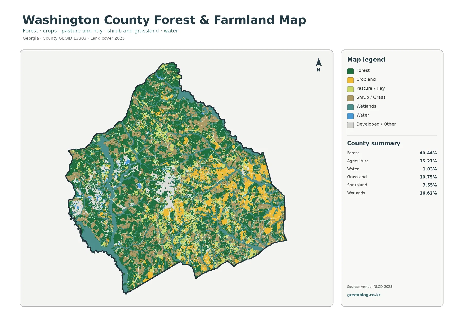 Washington County forest and farmland map