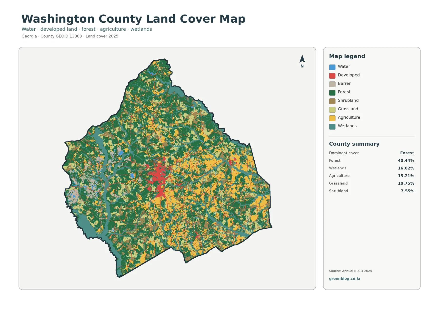 Washington County land cover map