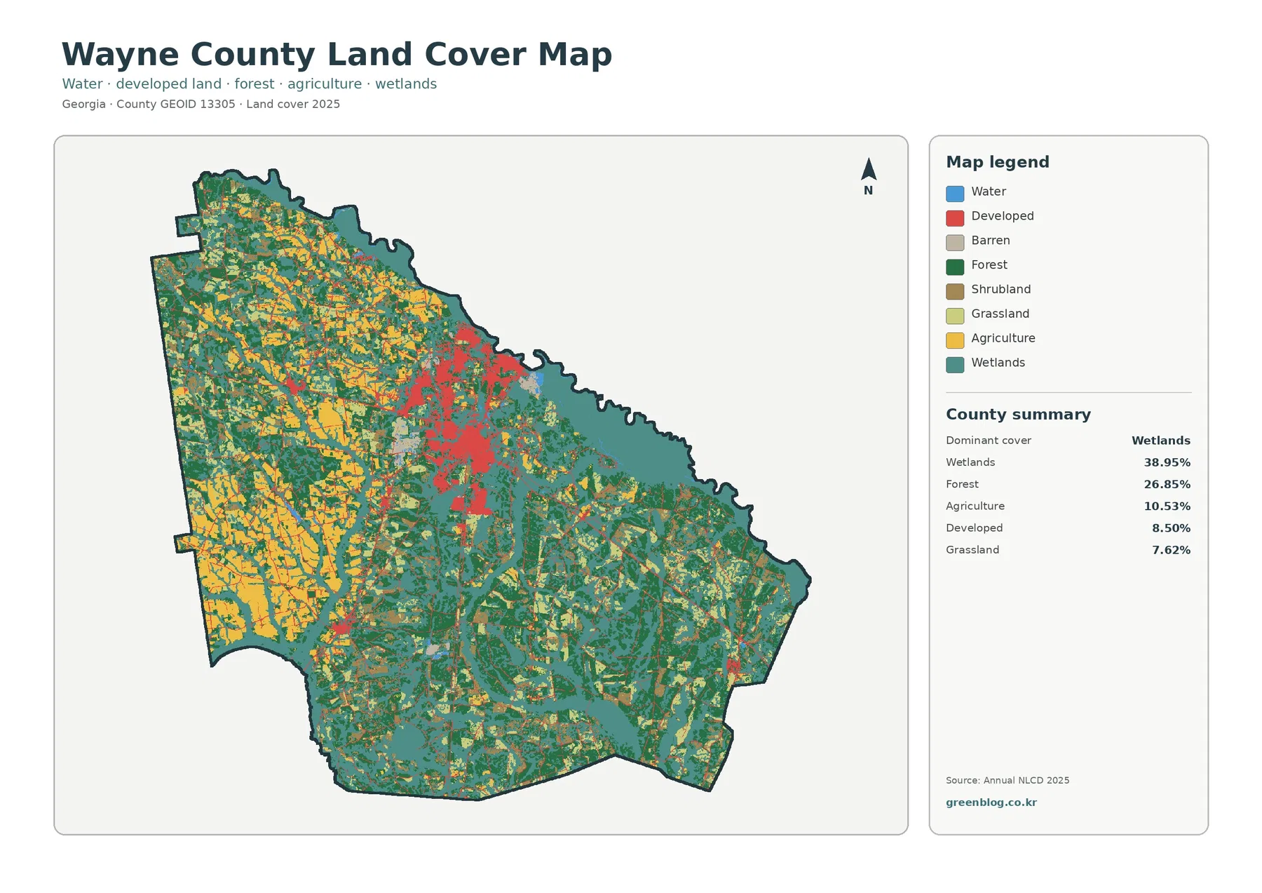 Wayne County land cover map featured image