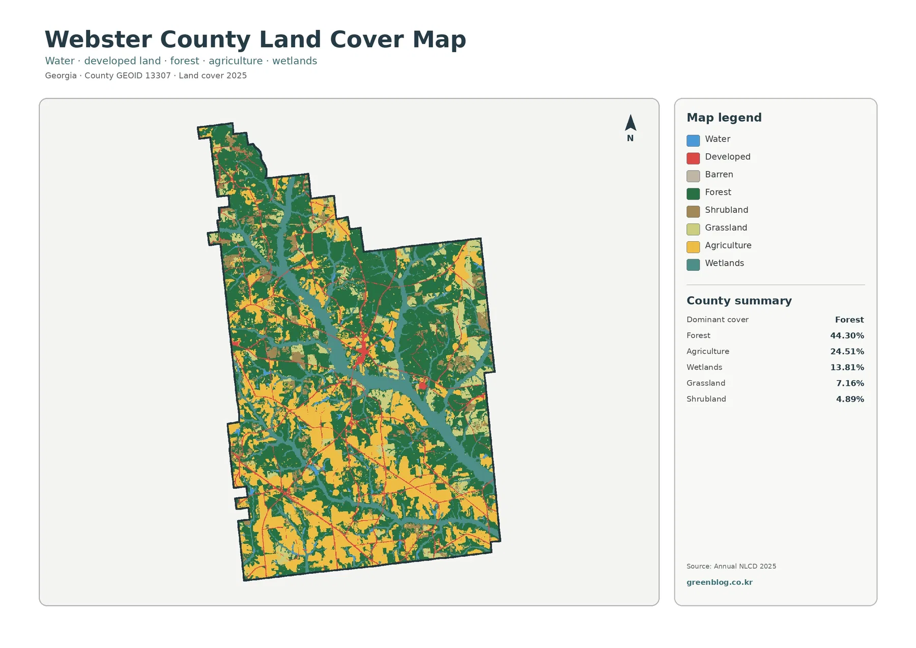 Webster County land cover map