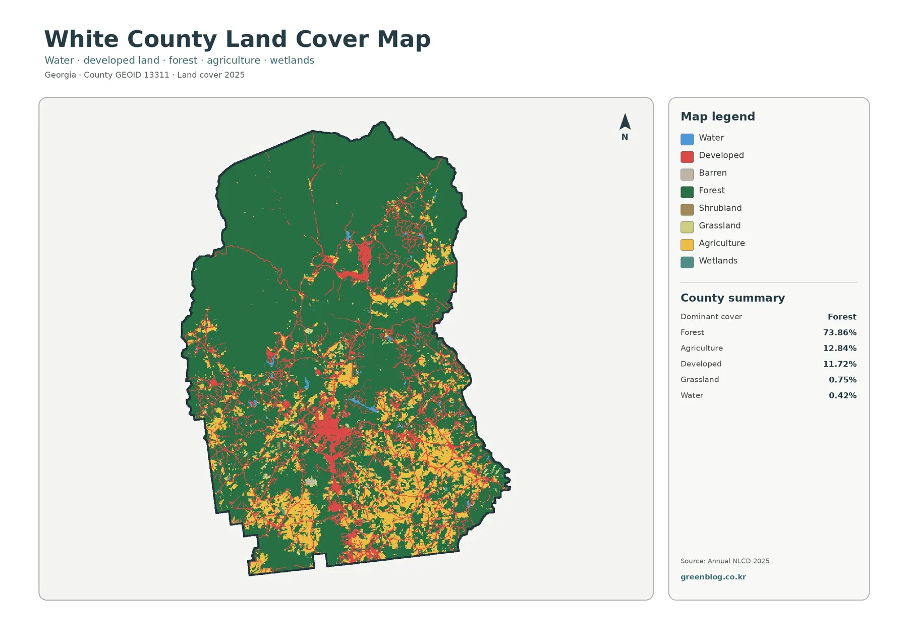 White County land cover map featured image