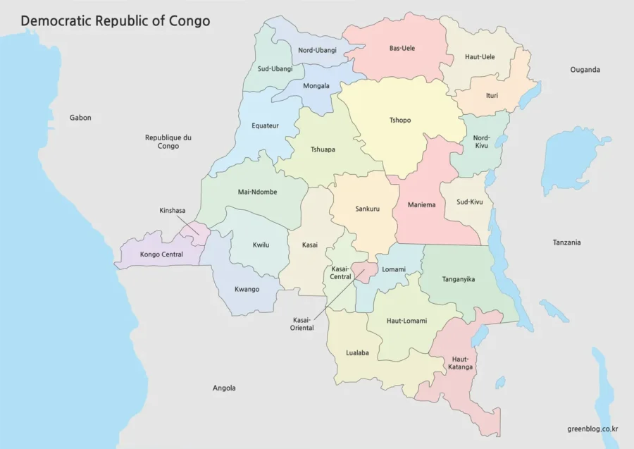 democratic republic Map Large Size Free Download