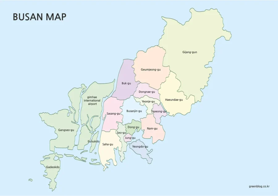 Busan Map Large Size Free Download
