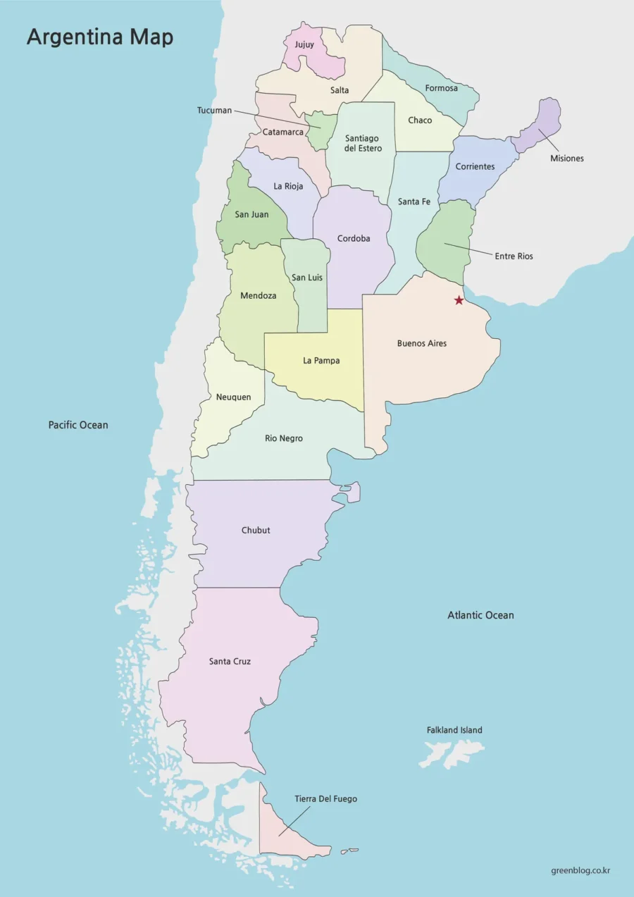 Argentina Map Large Size Free Download
