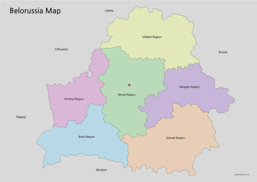 Belarus Map Large Size Free Download