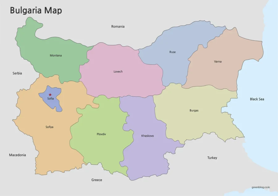 Bulgaria Map Large Size Free Download