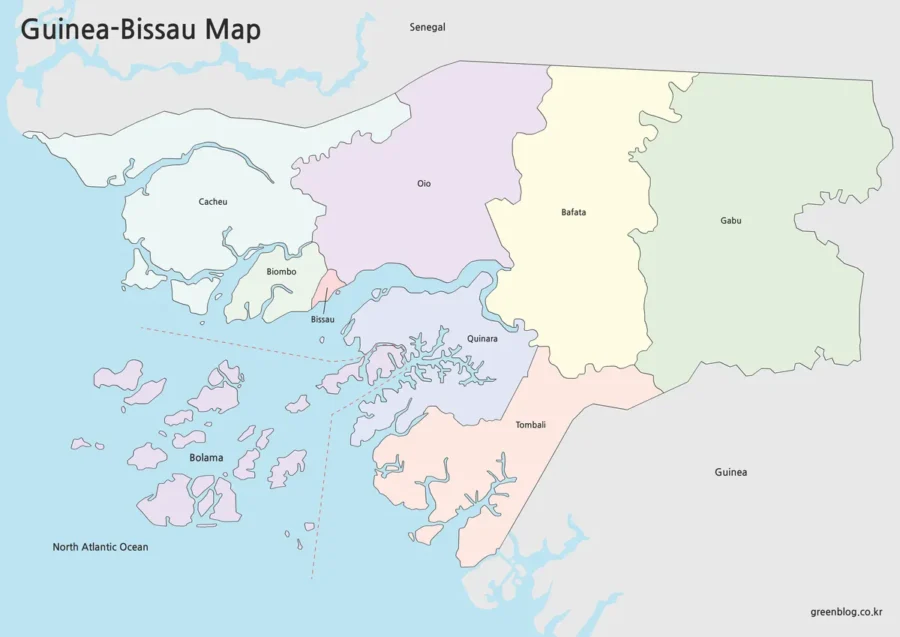 guinea bissau Map Large Size Free Download