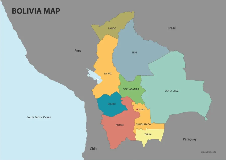 Bolivia Map Large Size Free Download