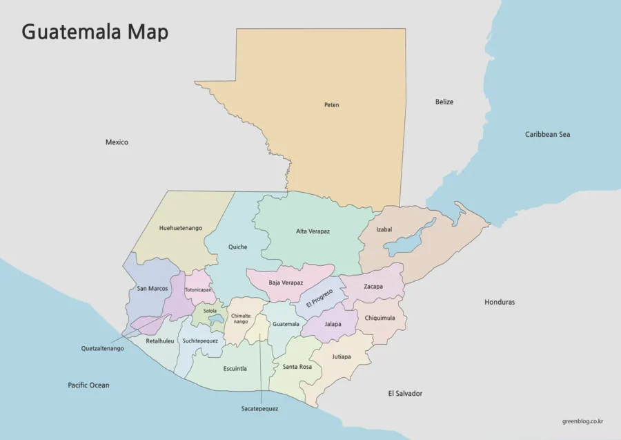 guatemala Map Large Size Free Download